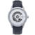 颜色: White, Heritor Watches | Davies Semi-Skeleton Leather Band Watch 44MM