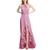 商品第3个颜色Powder Pink, Social Bridesmaids | Women's High-Slit Ruffled-Hem Gown