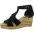 商品Style & Co | Style & Co. Womens Selenaa T Strap Open Toe Wedge Sandals颜色Black