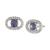 商品第3个颜色Silver, Givenchy | Silver-Tone Crystal Oval Button Earrings