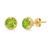 颜色: peridot, MAX + STONE | 14k Yellow Gold Roped Halo Gemstone Round Stud Earrings for Women 6mm