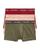 商品Calvin Klein | Cotton Stretch Moisture Wicking Low Rise Trunks, Pack of 3颜色olive/gentle/red carpet