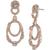 商品Givenchy | Rose Gold-Tone Crystal Oval Double Drop Earrings颜色Rose Gold
