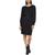 商品Calvin Klein | Calvin Klein Womens Metallic Midi Sweaterdress颜色Black