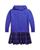 商品Ralph Lauren | Girls' Plaid Fleece Hoodie Dress - Little Kid, Big Kid颜色Bright Royal