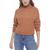 商品Calvin Klein | Women's Solid Long Sleeve Mock Neck Sweater颜色Burnt Ginger