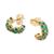 Kate Spade | Candy Shop Crystal Small Hoop Earrings, 0.6", 颜色Emerald.