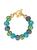 商品第1个颜色BLUE MULTI, Brinker & Eliza | Jolly 24K Antique Gold-Plated & Glass Bead Toggle Bracelet