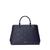 颜色: French Navy, Ralph Lauren | Crosshatch Leather Large Hanna Satchel