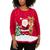 商品Karen Scott | Karen Scott Womens Plus Friendly Santa Holiday Knit Pullover Sweater颜色Red Combo