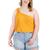 color Orange, Love, Fire | Trendy Plus Size One-Shoulder Ring Tank