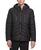 颜色: Jet Black, GUESS | Men's Quilted Faux Leather Hooded Jacket