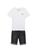True Religion | Little Boy's 2-Piece Logo Tee & Denim Shorts Set, 颜色WHITE