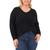 color Rich Black, Vince Camuto | Plus Size Cozy Scoop Neck Long Sleeve Sweater