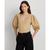 Ralph Lauren | Women's Stretch Cotton Puff-Sleeve Henley Tee, 颜色Birch Tan