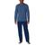 颜色: Blue Plaid, Cuddl Duds | Men's Cozy Lodge 2-Pc. Solid French Terry Sweatshirt & Plaid Pajama Pants Set