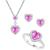 商品第9个颜色PINK SAPPHIRE, Macy's | 3-Pc. Set Amethyst (3-1/3 ct. t.w.) & Lab-Created White Sapphire (3/4 ct. t.w.) Heart Pendant Necklace, Ring, & Stud Earrings in Sterling Silver (Also in Additional Gemstones)