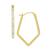 color Gold-Tone, Essentials | Clear Crystal Pave Geometric Hoop Earring, Gold Plate and Silver Plate