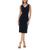 商品Kensie | Women's Cowlneck Sleeveless Velvet Dress颜色Navy