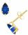 颜色: Sapphire, Macy's | Gemstone Stud Earrings in 10k Yellow Gold