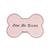 颜色: Pink, Juicy Couture | "Give Me Treats" Pet Placemat Bone Shaped Dog Cat Food Mat, 16" x 24"
