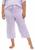 color Lilac Star, Love, Fire | Plus Size Rayon Spandex Pocket Pajama Capris