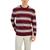 Club Room | Men's Elevated Striped Long Sleeve Crewneck Sweater, Created for Macy's, 颜色Red Plum