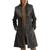 商品Ralph Lauren | Women's Faux-Fur-Trim Walker Coat, Created for Macy's颜色Grey