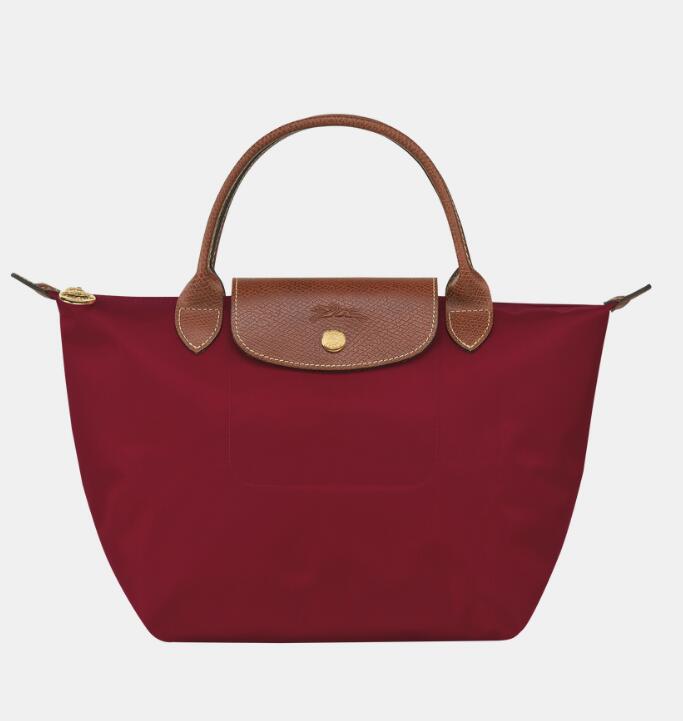 商品第5个颜色酒红色, Longchamp | 珑骧新款女士短柄小号手提包环保系列女士手提饺子包L1621（香港仓发货）