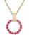 颜色: Ruby/Yellow Gold, Macy's | Gemstone & Diamond (1/20 ct. t.w.) Circle 18" Pendant Necklace in 14k Gold