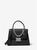 color BLACK, Michael Kors | Serena Small Pebbled Leather Satchel