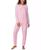 颜色: Pink White, Cuddl Duds | Women's Printed Button-Front Jogger Pajama Set