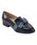 颜色: Blue/Navy Patent, Bandolino | Women's Lindio Bow Slip-On Tailored Loafers