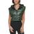 商品Calvin Klein | Women's Cropped Hooded Boxy Vest颜色Thyme/black