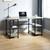 商品第1个颜色smoke, Hulala Home | Eldar Contemporary Modern Adjustable Desk with a powder-coated metal frame