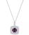 颜色: Alexandrite, Macy's | Amethyst (1-1/5 ct. t.w.) & Lab-Grown White Sapphire (1/3 ct. t.w.) Square Halo Birthstone Pendant Necklace in Sterling Silver, 16" + 2" extender (Also in Additional Birthstones)