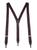 color BROWN, Mio Marino | Canvas Twill 1.25" Wide  Suspender and Bow Tie Set