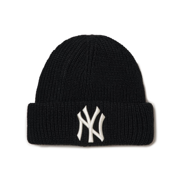 商品第1个颜色黑色白标, MLB | 【Brilliant|包邮包税】MLB 美联棒 秋冬时尚 针织 毛线帽 多色 NY标 3ABNM0716