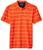 商品Nautica | Men's Classic Short Sleeve Striped Polo T-Shirt颜色Spicy Orange