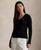 颜色: Polo Black/White, Ralph Lauren | Women's Cable-Knit Cotton V-Neck Sweater
