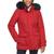 商品Tommy Hilfiger | Women's Quilted Hooded Faux-Fur-Trim Coat颜色Crimson