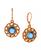 颜色: Blue, 2028 | Round Crystal Filigree Drop Earrings