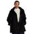 商品Ralph Lauren | Women's Plus Size Hooded Button-Front Coat, Created for Macys颜色Black