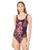 color Black, NIKE | Floral U-Back One-Piece
