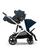 颜色: Ocean Blue, Cybex | Gazelle S Single to Double Travel System Stroller + Cloud G Lux Infant Car Seat with SensorSafe