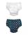 颜色: Navy Fish Geo, green sprouts | Toddler Boys or Toddler Girls Snap Swim Diaper, Pack of 2