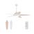 商品第2个颜色White, Costway | 52'' Ceiling Fan with LED Lights & Remote Control 1/2/4/8H Timer & 3 Fan Speeds