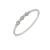 Tahari | Clear Glass Stone Hinged Cuff Bracelet, 颜色Silver
