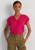商品Ralph Lauren | Slub Jersey Roll-Tab-Sleeve T-Shirt颜色SPORT PINK