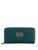 color green, Guess Factory | Abree Glitter Medium Zip-Around Wallet